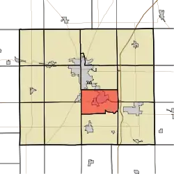 Location of Mill Township in Grant County