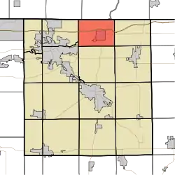 Location of Washington Township in Elkhart County