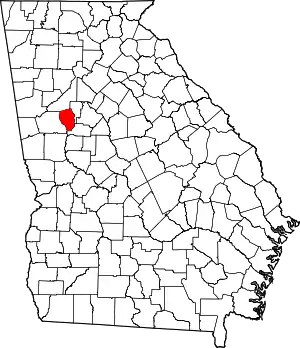 State map highlighting Fayette County