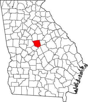 State map highlighting Jones County