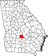 State map highlighting Wilcox County