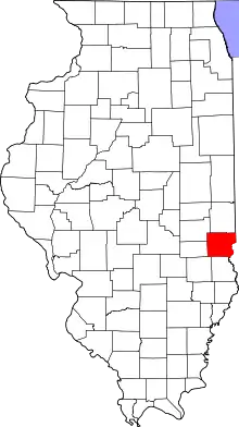 Clark County's location in Illinois