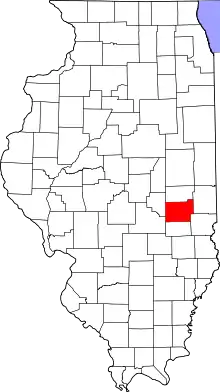 Coles County's location in Illinois