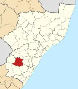 Location in KwaZulu-Natal