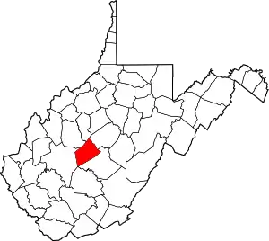 State map highlighting Clay County