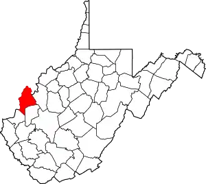 State map highlighting Mason County