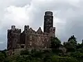 Burg Maus, as seen from the Rhine.