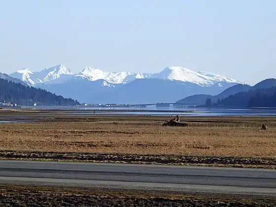 Arthur Peak right of center, with Peak 3850 to left