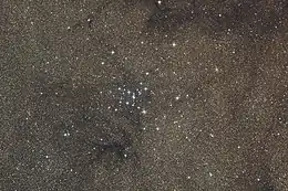 Broader view of M7, with the cluster at the center of the image.