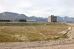 The outpost seen from the runway