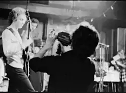 Orchestra Luna at CBGB's in 1975 being filmed by Pat Ivers of Metropolis Video