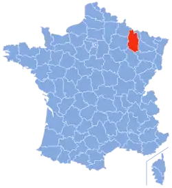 Location of Meuse in France