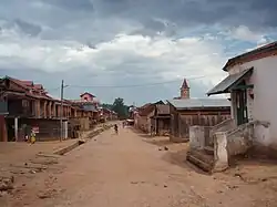 View along the main street to the East