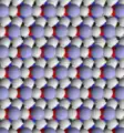 View of biotite structure looking at surface of a single layer