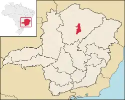 Location in Minas Gerais  state