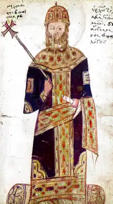 Miniature of Michael VIII Palaiologos