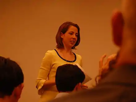 Allison RogersMiss Rhode Island 2006, speaking in August 2008