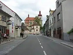 1. máje Street in the town centre