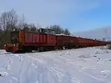 TU7A-3333 with freight train