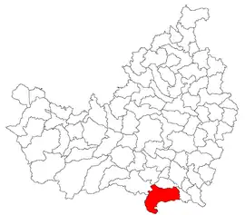 Location in Cluj County