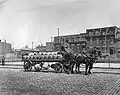 Chariot à bière de la Brasserie Molson, Montréal, Québec, Canada, vers 1908