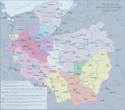 Map of the division of Poland between 1201 and 1241, including the Seniorate Province.