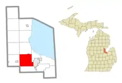 Location within Bay County