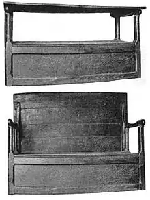 A monks bench from the 1600s