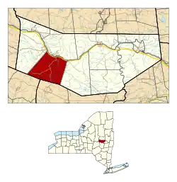 Location within Montgomery County and the state of New York.