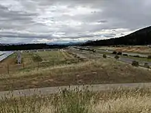 Majura Parkway adjacent to Mount Majura solar farm