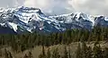 Mount McGillivray (left) and Pigeon Mountain (right)