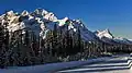 Mt. Patterson (left) from the Icefields Parkway