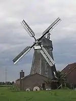 Mill equipped with Bilau sails