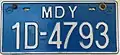 Touring vehicle registration plate