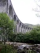 The Glenfinnan Viaduct from below.