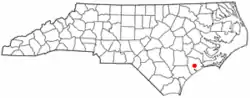 Location in North Carolina