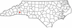 Location of Spindale, North Carolina