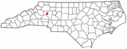 Location of Stony Point, North Carolina