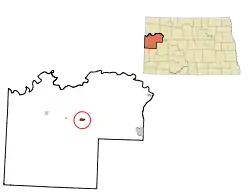 Location in North Dakota