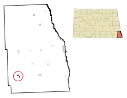 Location of Lidgerwood, North Dakota