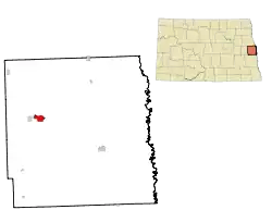 Location of Mayville, North Dakota