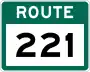 Route 221 marker