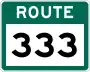 Route 333 marker