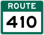 Route 410 marker