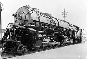 Norfolk & Western Railway Class A 2-6-6-4 steam locomotive at the New York World's Fair in 1939