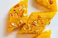 Coconut and mango barfi