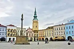 Masarykovo Square with the Marian column and the Church of the Assumption of the Virgin Mary