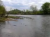 The Nolichucky River, near the campground