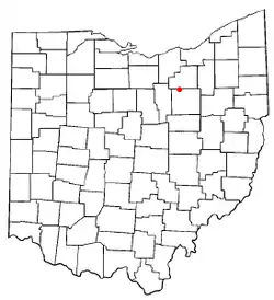 Location of Burbank, Ohio