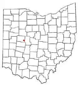 Location of East Liberty, Ohio